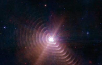 Dust plumes observed being ‘pushed’ into interstellar space by intense starlight