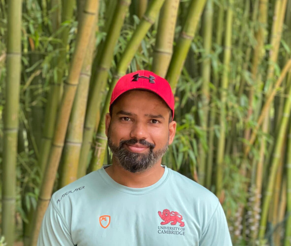 Anoop Tripathi with plants