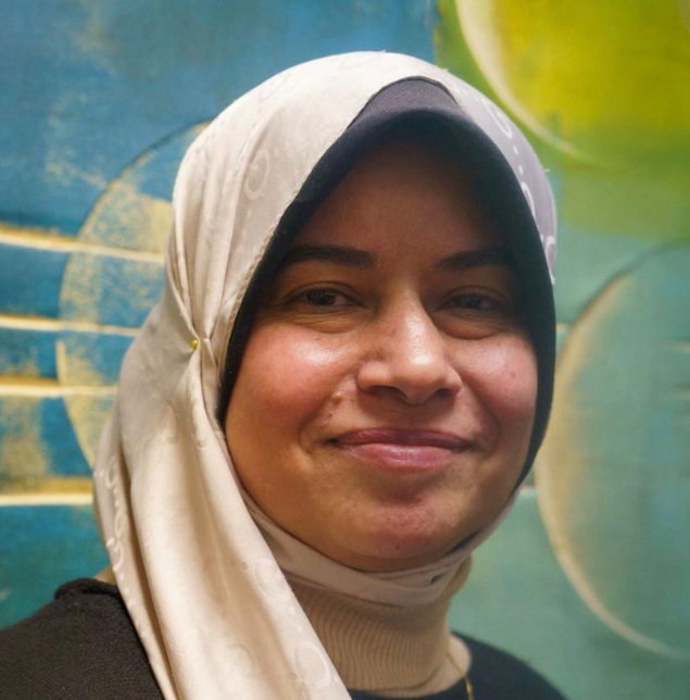 Woman in hijab smiling