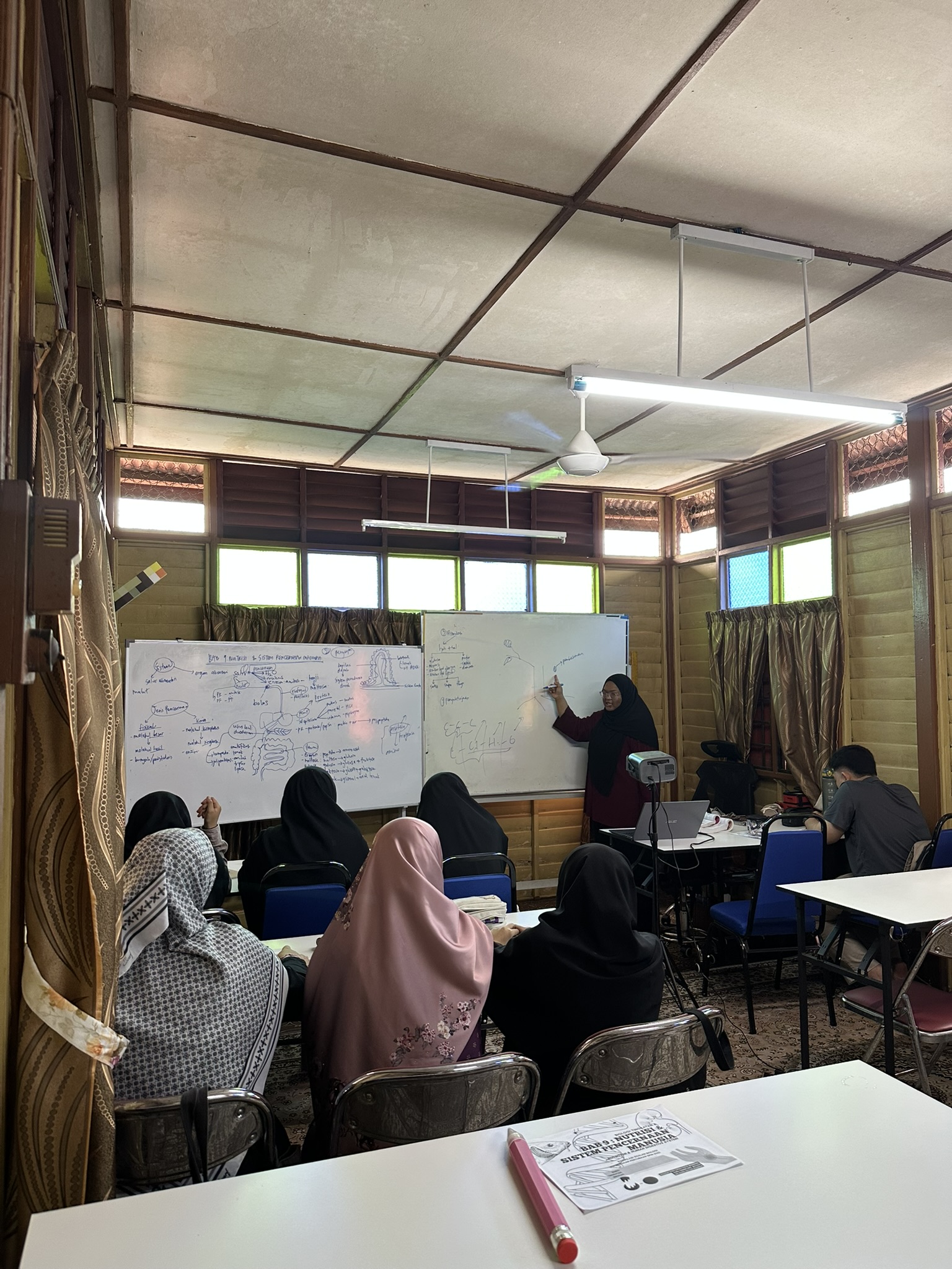 Classroom with woman at the front teaching