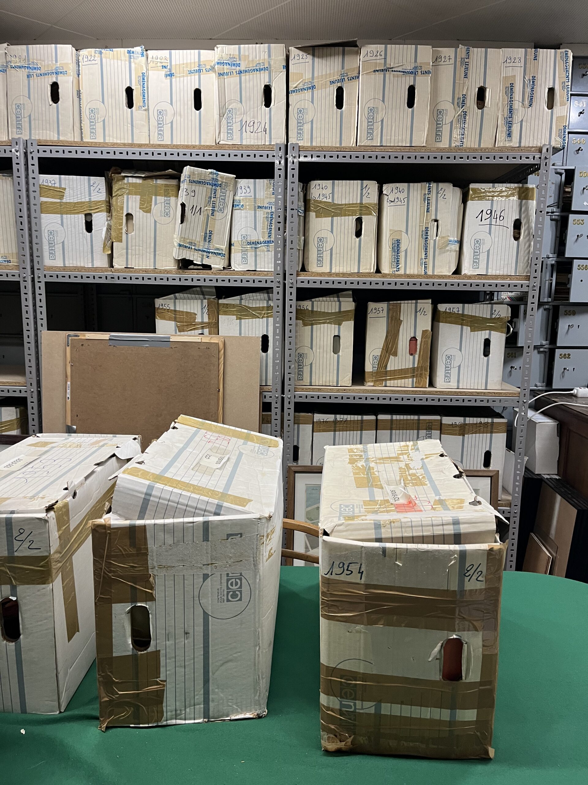 Archives of records in a room